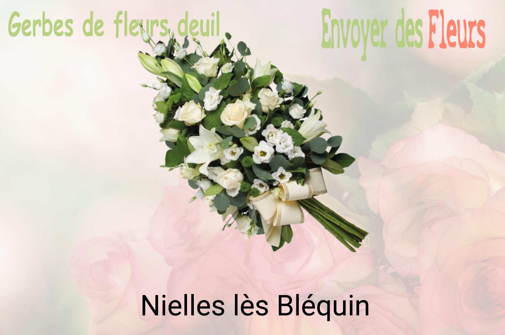 Gerbe de fleurs de deuil livrée à Nielles-lès-Bléquin